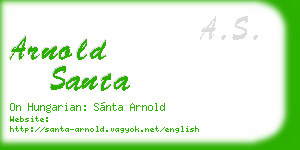 arnold santa business card